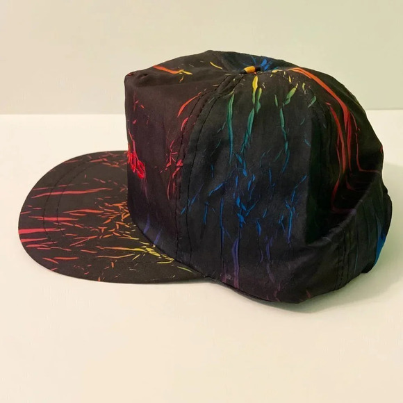 Vintage Reynolds Paint Splatter Atheltic Headwear Hap Snapback Nylon Cap - Picture 4 of 16